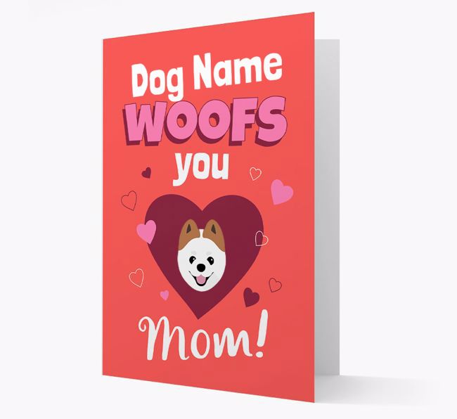 'I Woof You Mom' - Personalized {breedFullName} Card 